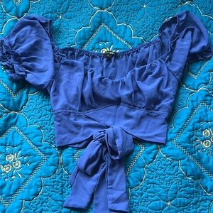 Elegant Blue Women's Top